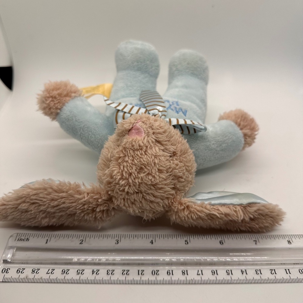 Dan Dee My First Bunny Plush Blue Pajamas Striped Bow Pink Nose Easter Baby Toy - Picture 9 of 11
